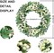 Eucalyptus Wreaths for Front Door, 18Inch Artificial Green Front Door Wreath Summer Porch Decor with Berries for Home Farmhouse Wall Outdoor Decorations.